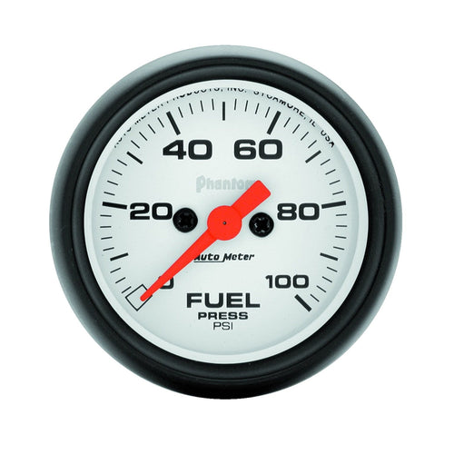 Auto Meter Phantom Electric Fuel Pressure Gauge 5763, 2-1/16" (52.4mm)