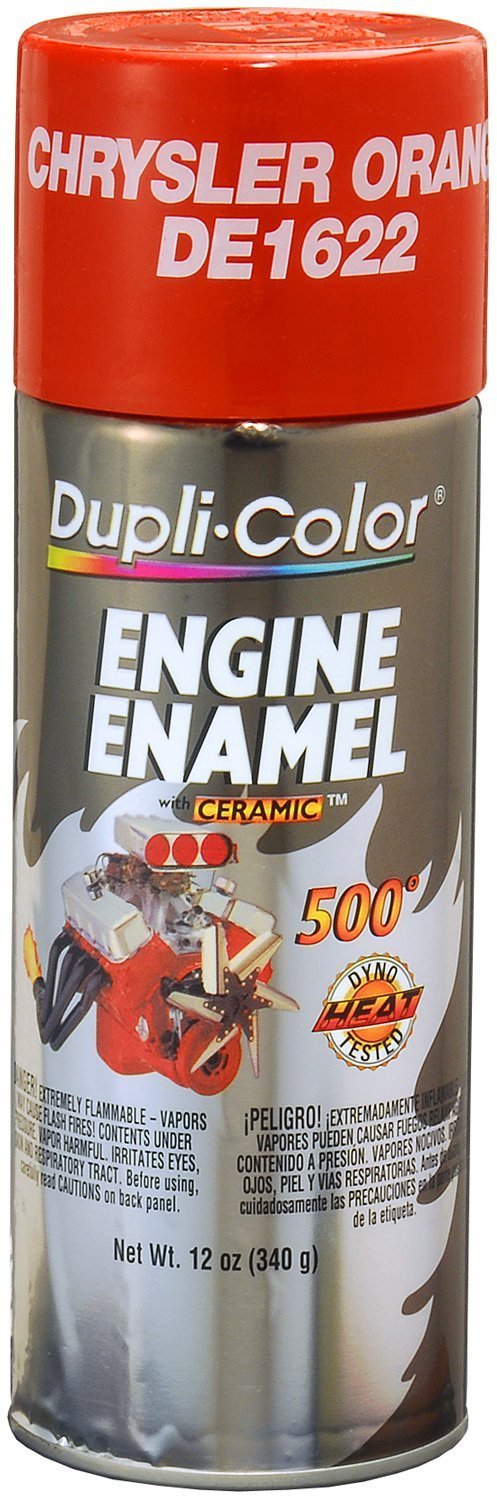 Chrysler Orange Dupli-Color Engine Enamel With Ceramic 12 Oz. Aerosol - Lot of 6
