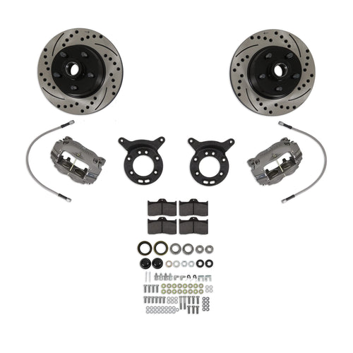 Wilwood Disc Brake Conversion Scott Drake DBC-6569-WW-DSR 1965-1969 W/Drilled & Slotted Rotors