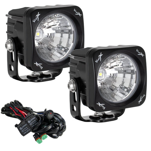 Optimus Silver Square Vision X Lighting 9138015 10W Narrow LED Light - Pair
