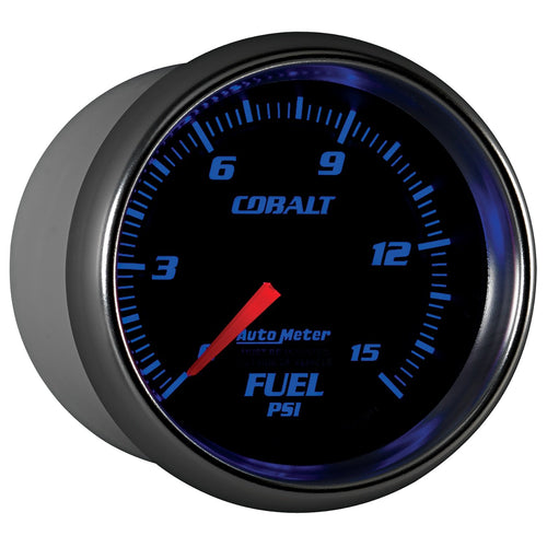 Auto Meter Cobalt 2-5/8" 0-15 PSI Mechanical Fuel Pressure Gauge 7911