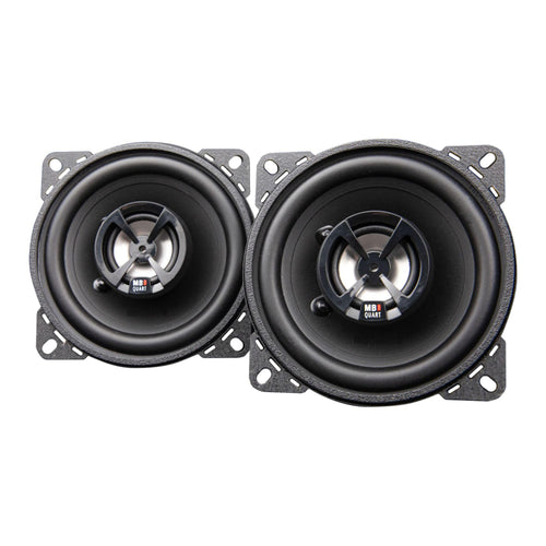 MB Quart 4" Discus High-Performance 2-Way Car Audio Component Coaxial Speakers, 80W Peak Power, 40W RMS, 4 Ohm, and 88db Sensitivity