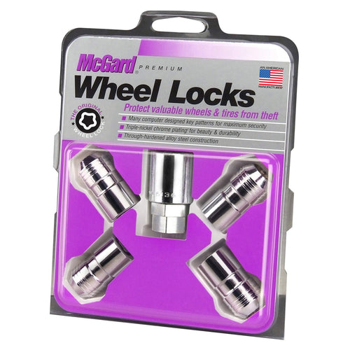 Chrome Cone Seat MCGARD 24215 Wheel Locks (M14 X 1.5 Thread Size) - Set of 4