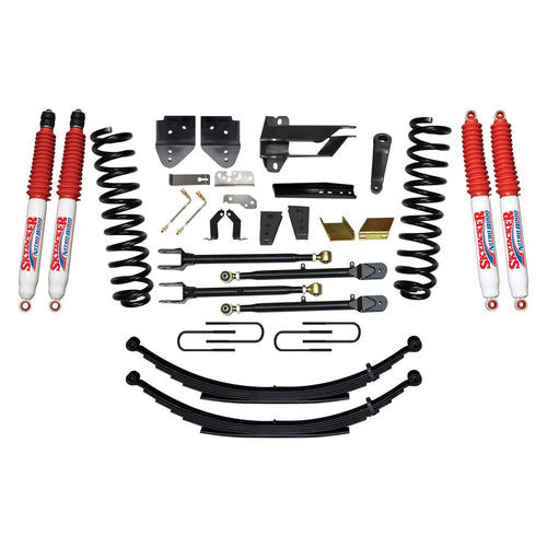 Suspension Lift Kit w/Shock Skyjacker F17852KS-N 8.5 in. Lift Incl. Front Coil Springs Rear Leaf Springs Adjustable 4-Links Nitro 8000 Shocks