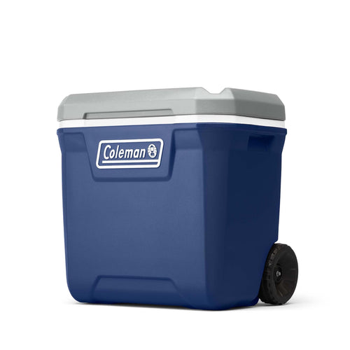 Coleman Insulated Classic Series Portable Rolling Cooler with Wheels, Leak-Resistant Outdoor Hard Cooler Keeps Ice up to 5 Days, 65-Quart