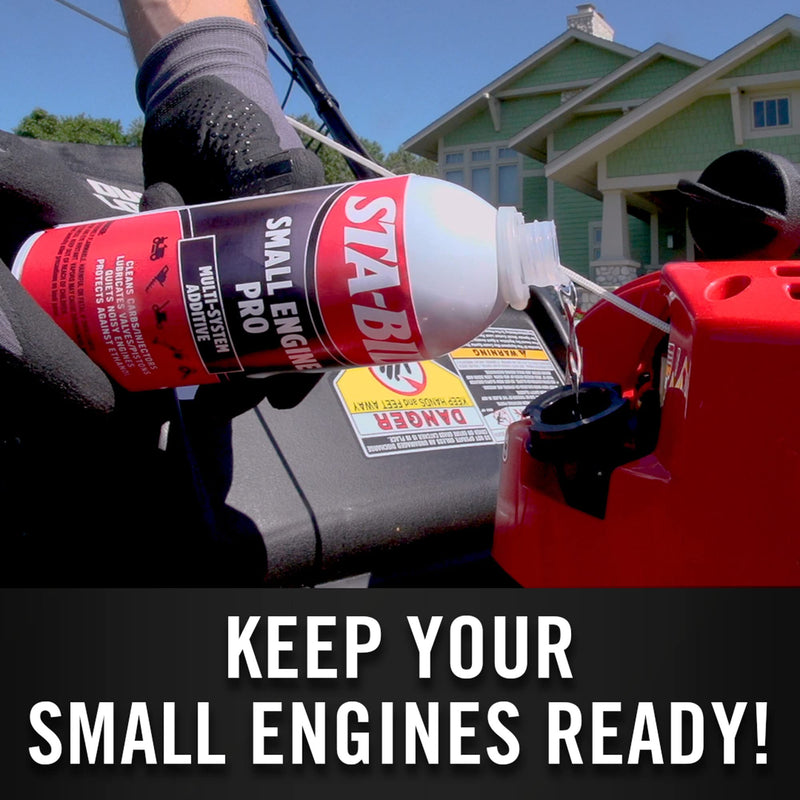 Small Engine Pro STA-BIL Multi-System Additive - Protects Against Ethanol - Cleans Carb And Injectors - Improves Engine Efficiency - Lubricates Valves And Pistons, 16 fl. oz. (22305) , Red