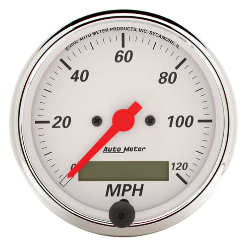 Auto Meter Arctic White 1388 Electric Programmable Speedometer