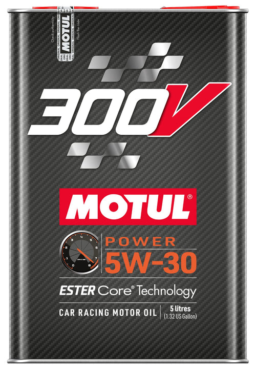300V MOTUL 110815 5W-30 POWER Car Racing Motor Oil Full Synthetic Engine Lubricant 5 Liter High Performance 4-Stroke Ester Core