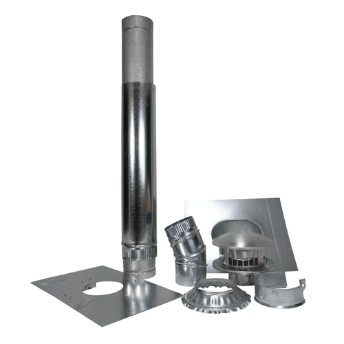 4 Inch Vertical Vent Kit Mr. Heater for Big Maxx MHU80LP and MHU80NG Unit Heaters,Gray