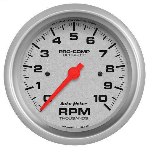Auto Meter Ultra-Lite 4497 In-Dash Electric Tachometer,3.375 in.