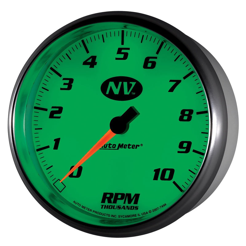 Auto Meter NV 7498 5" 10000 RPM In-Dash Tachometer