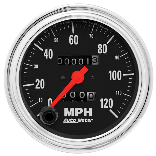 AUTO METER Traditional Chrome 2492 Mechanical Speedometer, 3.375 in.