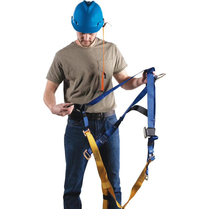 BaseWear Werner Construction Safety 3-Ring Harness- Blue Medium/Large