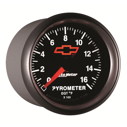 Auto Meter 3644-00406 2-1/16" GM Performance Part Red 0-1600 Degree Fahrenheit Full Sweep Electric Pyrometer Gauge Kit