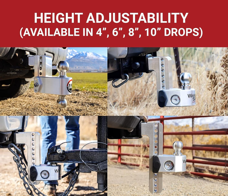 6in Weigh Safe Drop Hitch w/ 2.5in Shank