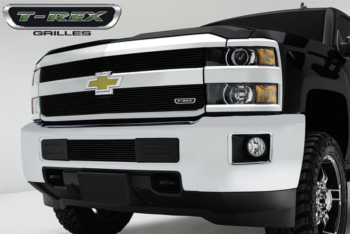 2015-2019 Silverado 2500, T-Rex Grilles 2015-2017 3500 Billet Bumper Grille, Black, 1 Pc, Overlay - PN #25122B