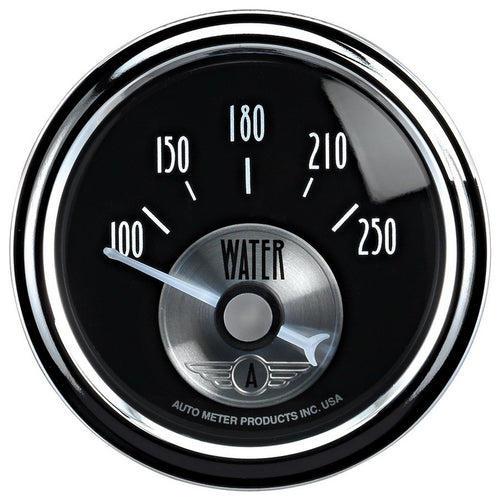 Auto Meter 2038 2-1/16" Prestige Black 100-250 Degree Water Temperature Gauge