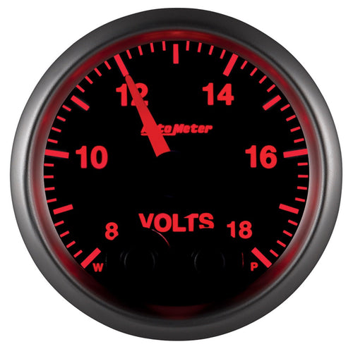 Gauge, AutoMeter 5683-05702, Volt, 2 1/16", 18V, Digital Stpr Mtr W/Pk & Wrn, Elite, W/O Pro-Control