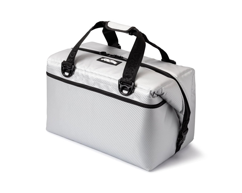 AO Coolers Carbon Expedition Soft Cooler with High-Density Insulation, Silver, 48-Can
