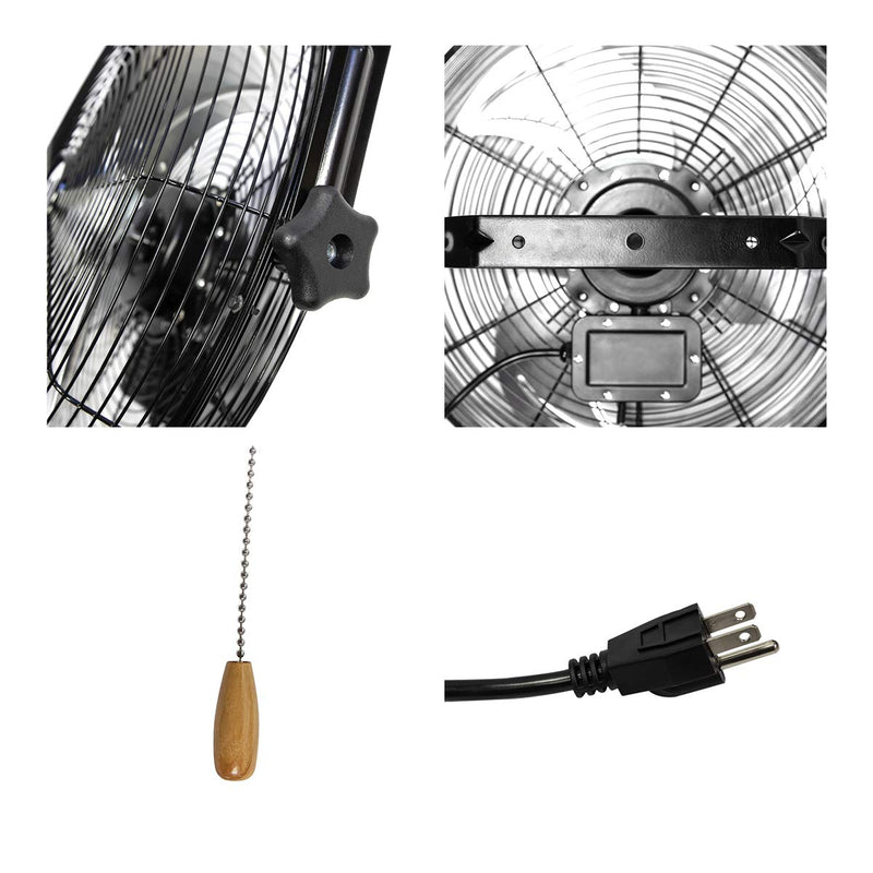 Maxx Air 18" Wall Mount Fan | Commercial Grade Fan for Garages, Shop, Barns and Patios for Indoor Use | Powerful 1,450 CFM and Easy Operation | Residential Wall Mount