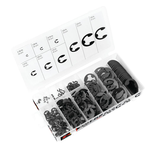 W5208 Performance Tool 300pc E-Clip Assortment, Black