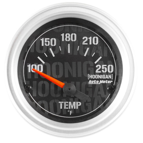 Gauge, AutoMeter 4337-09000, Water Temp, 2 1/16", 100-250ºf, Electric, Hoonigan