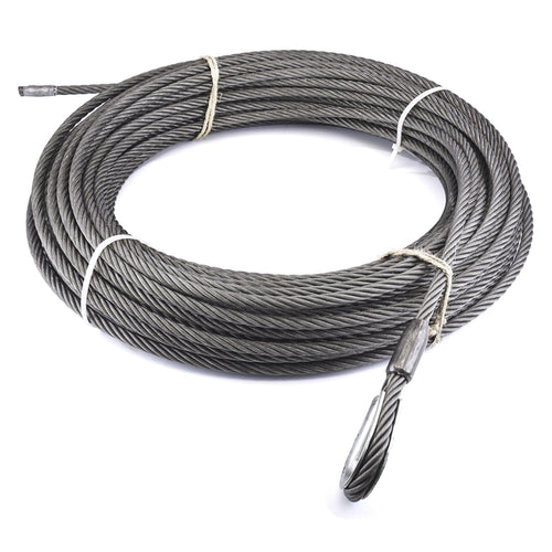 EIPS Industrial Grade Steel Cable Wire Rope WARN 77454 Winch Accessory with Loop End, 5/8" Diameter x 245' Length