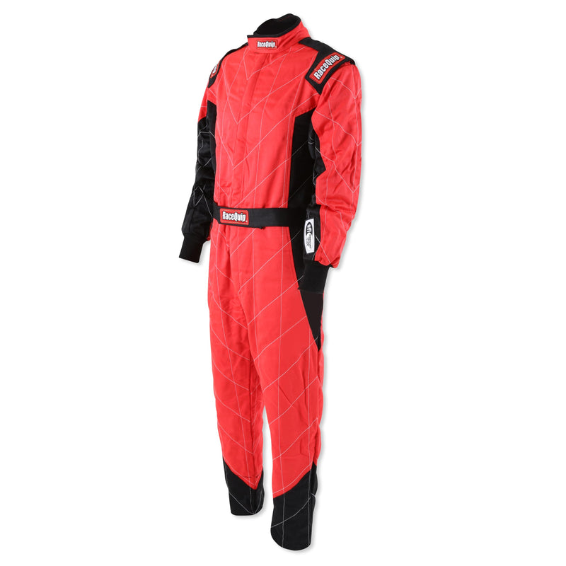 Chevron-5 RaceQuip Driving Suit SFI 3.2A/5 Double Layer Red Medium Tall