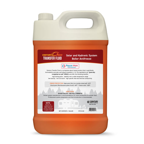 Heat Transfer Century Fluid, Non-Corrosive, Non-Toxic Propylene Glycol RV Antifreeze for Heating Systems | Ready to Use | Recomended by Aqua-Hot, Oasis & Timberline. - Red 1 Gallon