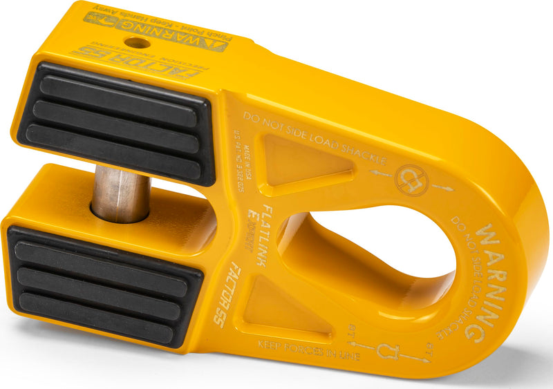 Flatlink E Factor 55 Closed Winch System, Compatible with All Roller Fairlead License Plate Brackets - Yellow