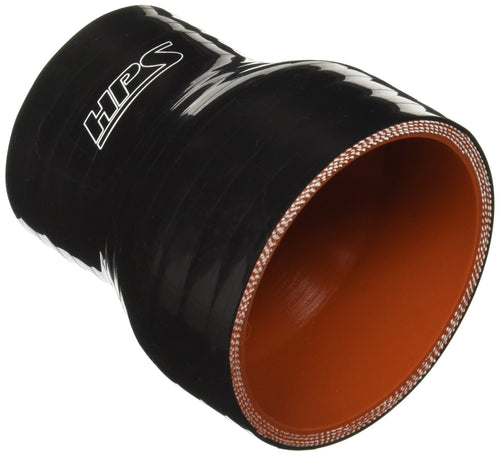 HPS Silicone HTSR-175-250-BLK High Temperature 4-ply Reinforced Reducer Coupler Hose, 80 PSI Maximum Pressure, 3" Length, 1-3/4" > 2-1/2" ID, Black