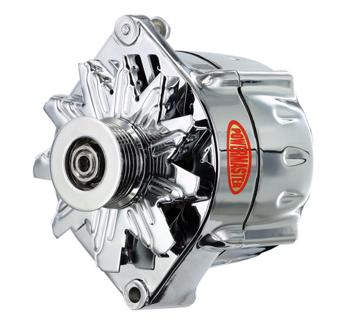 Alt GM Powermaster 12SI Chrome 150A Smooth Look™ 6 grv Pulley 1 or 3 Wire