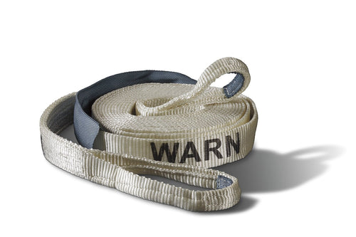 Nylon Webbing WARN 88922 Premium Recovery Strap, 7.2 Ton (14,400 lb) Capacity, 2" Width x 30' Length, White