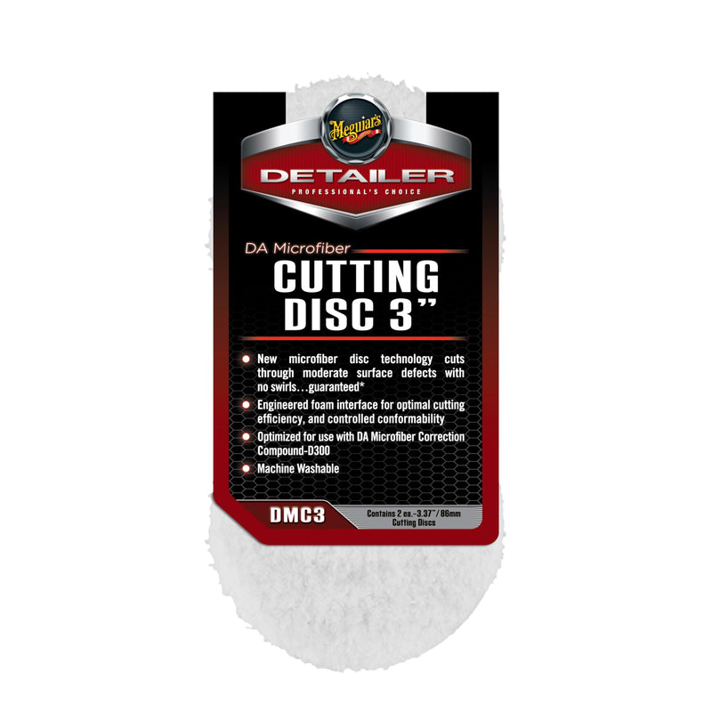 DMC3 Meguiar's DA 3" Microfiber Cutting Disc, 2 Pack