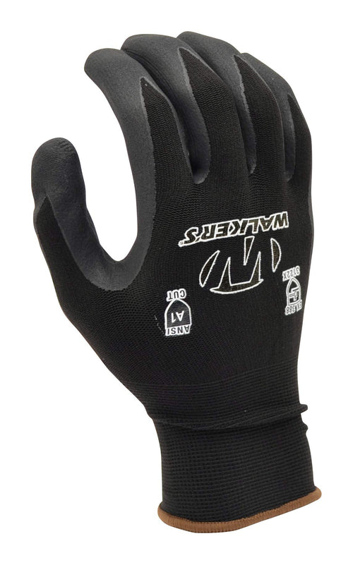 Men's Walker Coated Nylon Gloves | Durable Lightweight EN388 Abrasion-Resistant Non-Slip High-Dexterity Work Safety Gloves, Medium