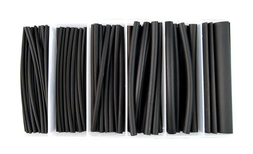 Heat Shrink Kit Install Bay - 160 Pc 4In 2:1 Assorted Black
