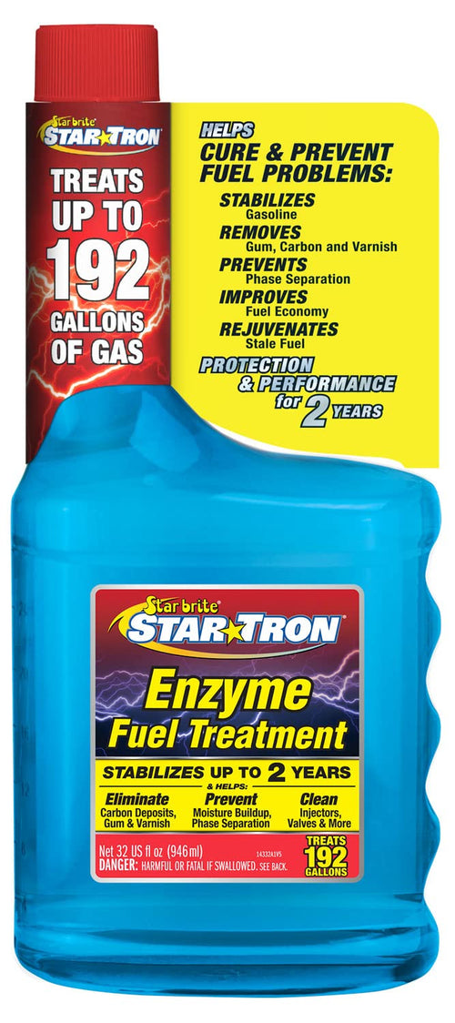 Star Tron Enzyme Fuel Treatment STAR BRITE Gasoline Formula - 1 oz. Treats 6 Gallons - 32 OZ (14332)