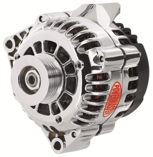 Alt GM CS130D Powermaster Polish 120A 6 grv Pulley 5:00 1 Wire or OE Hookup