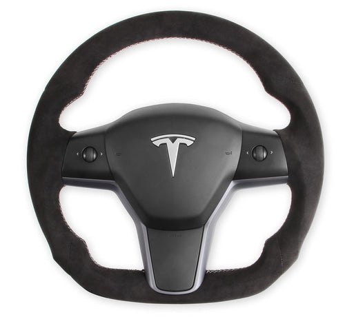 Synthetic Suede Wrapped Rekudo RK950-02 Steering Wheel
