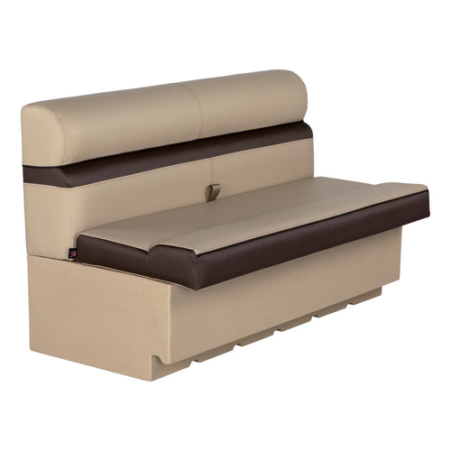 Rockport Series Lippert 50" Straight Pontoon Bench Seat, Measures 50" L x 26" W x 30" H, Marine-Grade Vinyl, High-Density Foam, Easy Installation, Fits Most Pontoons, Sand – 20221094093