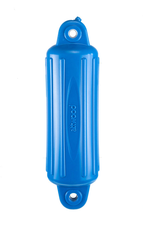 Softside Oval Attwood 9354BD1 Boat Fender with Thick-Wall Reinforced Eye Ends, Blue Finish