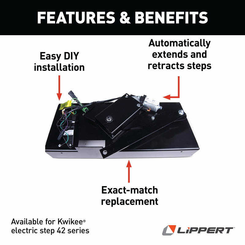 42 Series Kwikee Electric Step Table Motor System for 5th Wheel RVs, Travel Trailers and Motorhomes