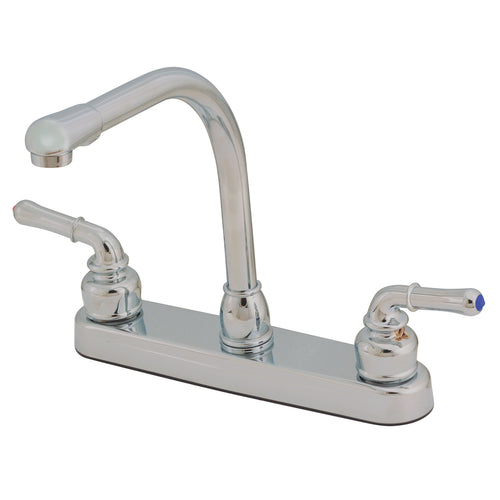 8" Empire Faucets U-YNN800RSN Kitchen Faucet with Hi-Rise Spout & Teapot Handles - Brushed Nickel