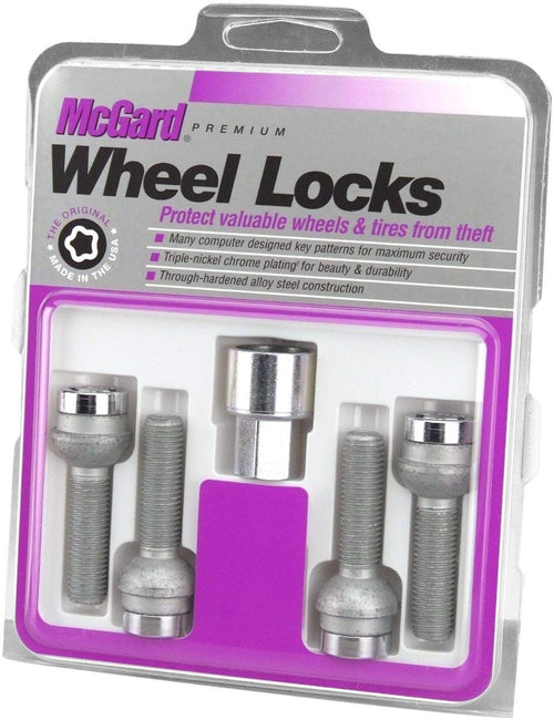 Bolt Style McGard Chrome Radius Seat Lock Bolt Set (M14 x 1.5 Thread Size) - Set of 4