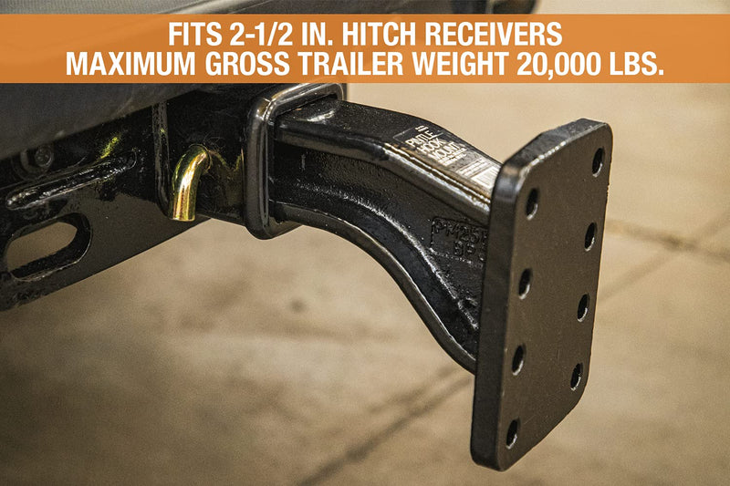 PM25812 Buyers Products Pintle Hook Mount – 3 Position Adjustable Trailer Hitch Receiver for 2-1/2 Inch Trucks, 20,000 lb MGTW – Heavy-Duty Tow Hitch, 3,200 MVL Rated, 11.25"