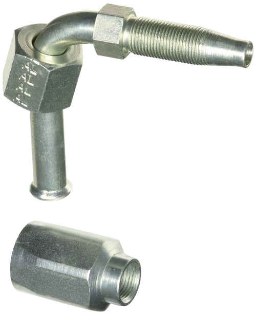 Gates Field Attachable 6C5-6RFSX90L for C5C, C5D and C5M Hose, Female SAE 45 Flare Swivel, 90 Bent Tube, Steel, 5/16" ID