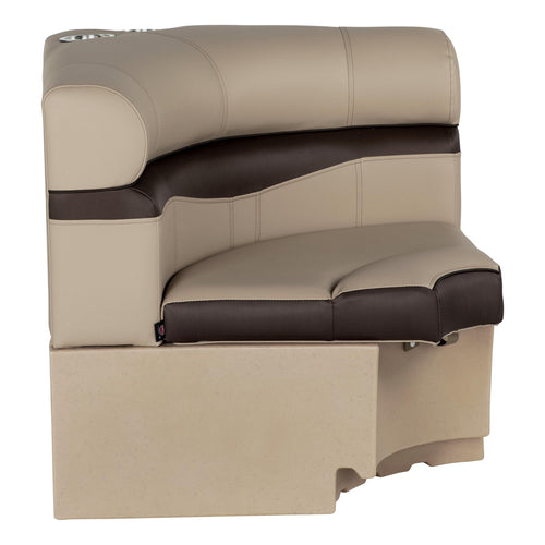 Lippert 32" Square Rockport Series Pontoon Corner Seat, Measures 32" L x 32" W x 30" H, Marine-Grade Vinyl, High-Density Foam, Easy Installation, Fits Most Pontoons, Sand – 20221094113
