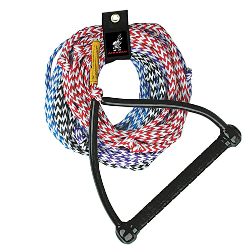 Airhead Water Ski Rope, for Water Skis 4 Section, Wakeboards and Kneeboards, Black