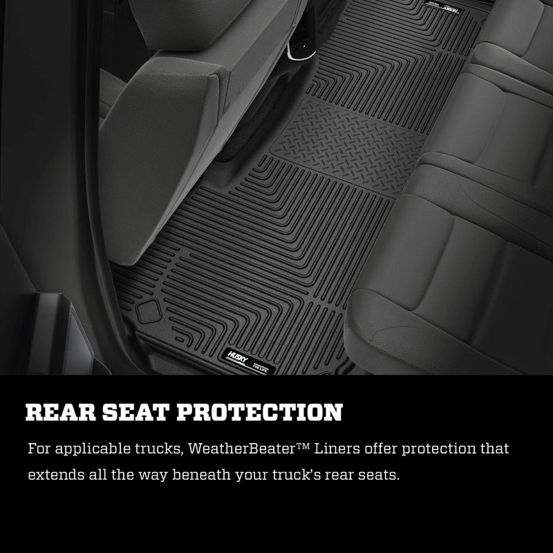 Weatherbeater Husky Liners | Fits 2019 Dodge Ram 3500 Crew Cab - Front & 2nd Row Liner