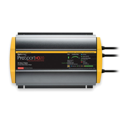 ProSport HD 44020 ProMariner Waterproof Marine Battery Charger, 20 Amp, 2 Bank